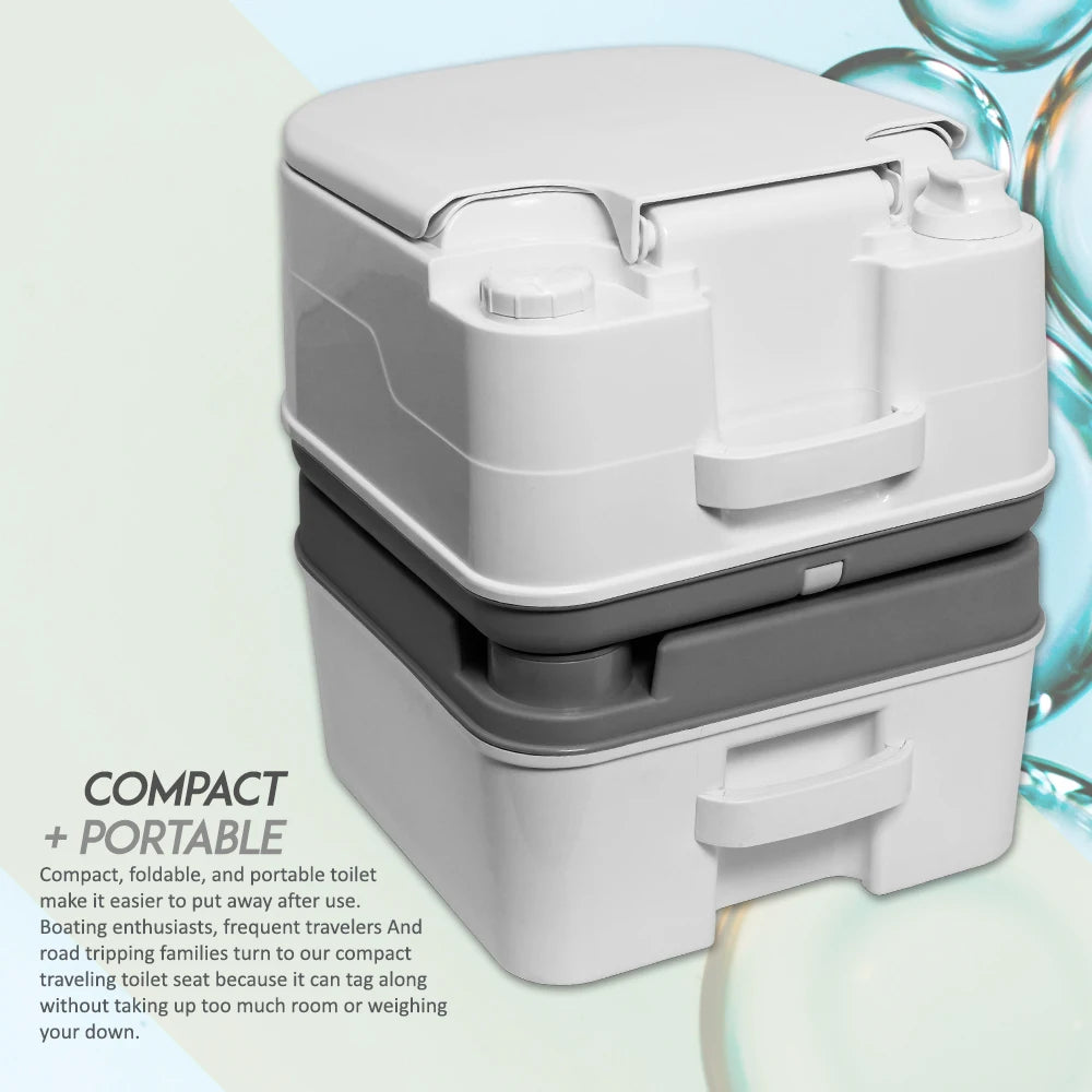 Portable Camping Toilet Potty With Tissue Storage Five Point Eight Gallon RV