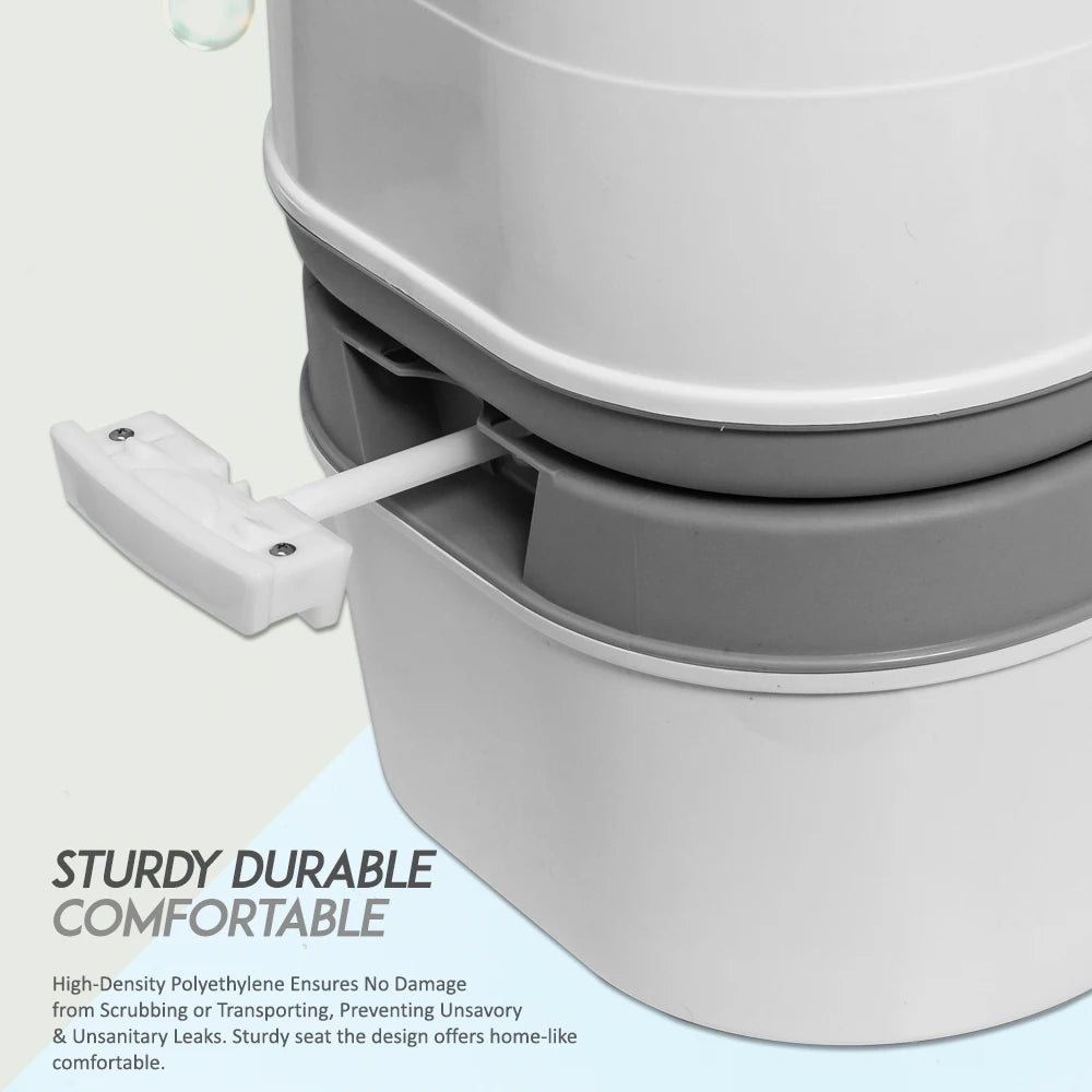 Portable Camping Toilet Potty With Tissue Storage Five Point Eight Gallon RV