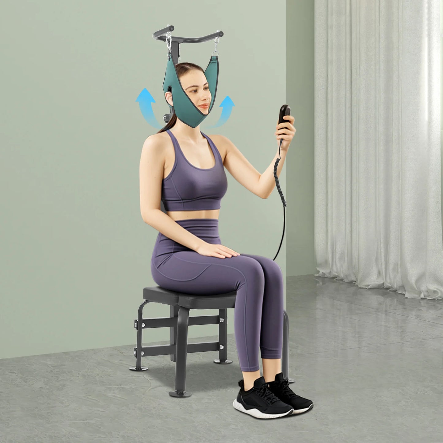 Experience precise cervical relief at home with the Color 6000N traction device.