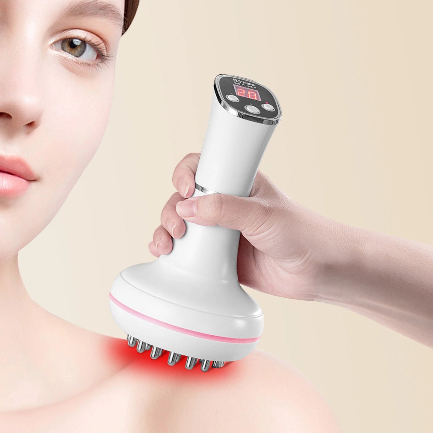 Electric Meridian Massage Brush Full Body Massager Leg Abdomen Shoulder Neck