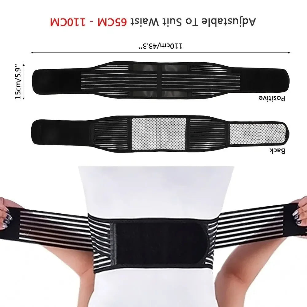 Experience relief with the Effect Magnetic Back Support Belt that hugs your spine, warms tired muscles, and supports your everyday movements.