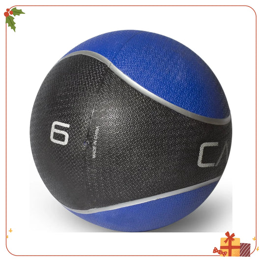 Kickstart your core and power training with this rugged 6 lb rubber medicine ball.