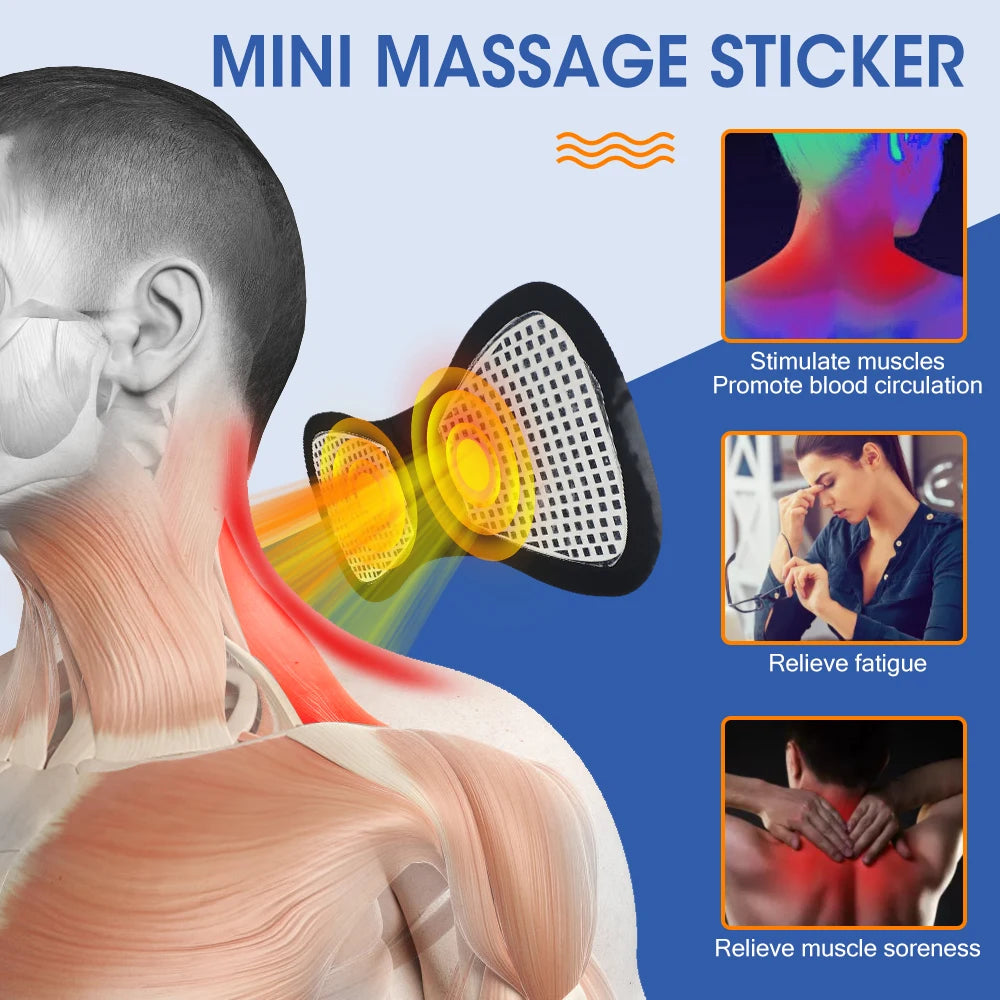 Experience portable relief with the Hailicare EMS massage sticker, a compact solution that targets neck and body tension without slowing you down.